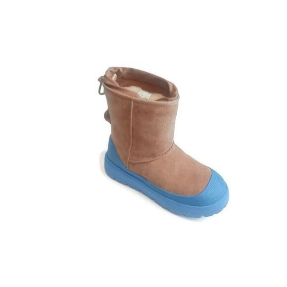 UGG Classic Short Weather Hybrid Mens Size 9 Womens 10 Chestnut Big Sky Blue - Picture 1 of 8